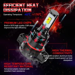 For GMC Yukon 2007 – 2014 – 4x 6000k Combo LED Headlight Hi/Lo Fog Light Bulbs