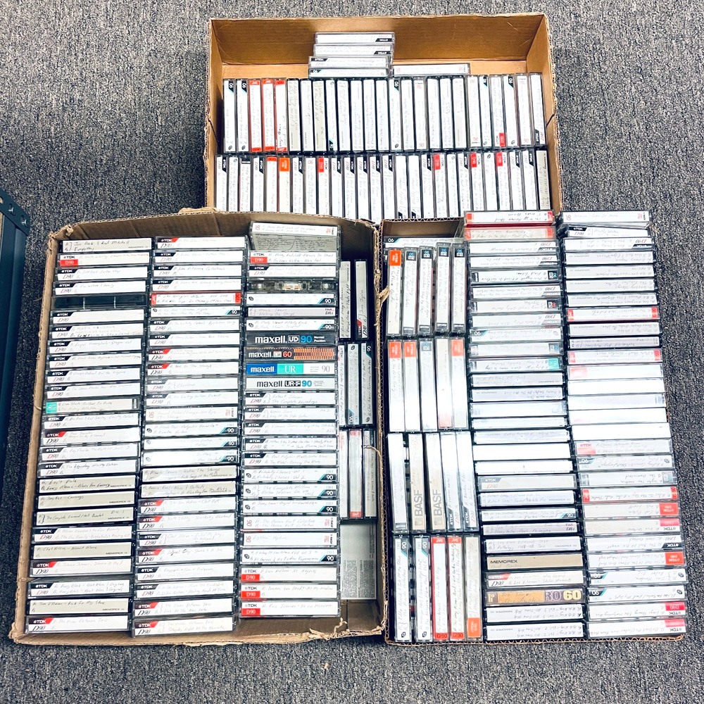 Lot of (10) – USED Blank Cassette Tapes – Type I,90 min (TDK, Memorex, Maxell,+)