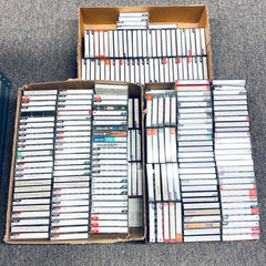 Lot of (10) – USED Blank Cassette Tapes – Type I,90 min (TDK, Memorex, Maxell,+)