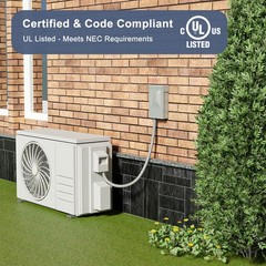1Pack 60AMP 240V Waterproof AC Disconnect Box Non-Fused, Metal Box Pull-Out D…