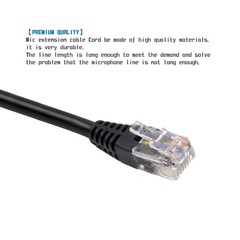6‑Pin RJ12 16.4 FT 5M Microphone Extension Cable Oxygen‑Free Copper Secure Mo…