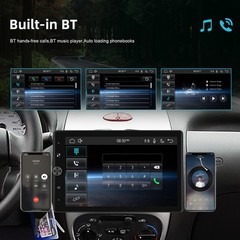 10.4” Android 15.0 Single 1 Din Carplay Rotatable Car Stereo Radio GPS WIFI