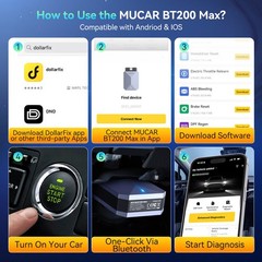 2026 MUCAR BT200 MAX Full System Car AI Diagnostic Tool OBD2 Scanner All Free