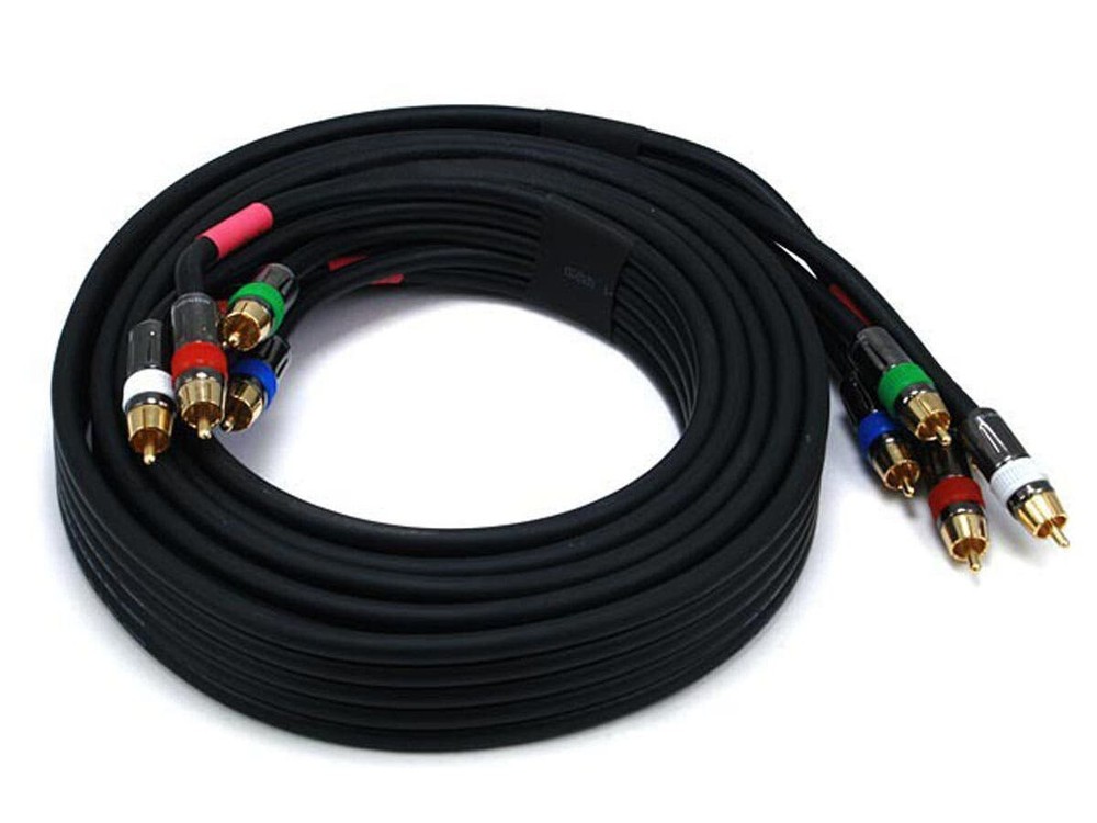 Monoprice (6309) 10ft 18AWG CL2 Premium 5-RCA Component Video/Audio Coax Cable