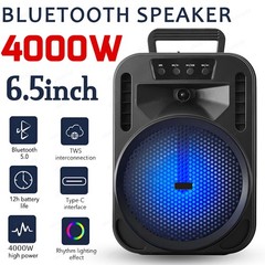 4000W Portable Bluetooth Party Speaker Subwoofer Heavy Bass Stereo Sound System