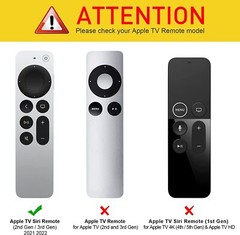 Shockproof Remote Case for Apple TV Siri Remote 2022 2021 TPU Anti Slip Cover