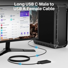 USB C to USB Female Cable 6FT, Type-C Male to USB A 3.1 Female OTG Cable, 5Gbps