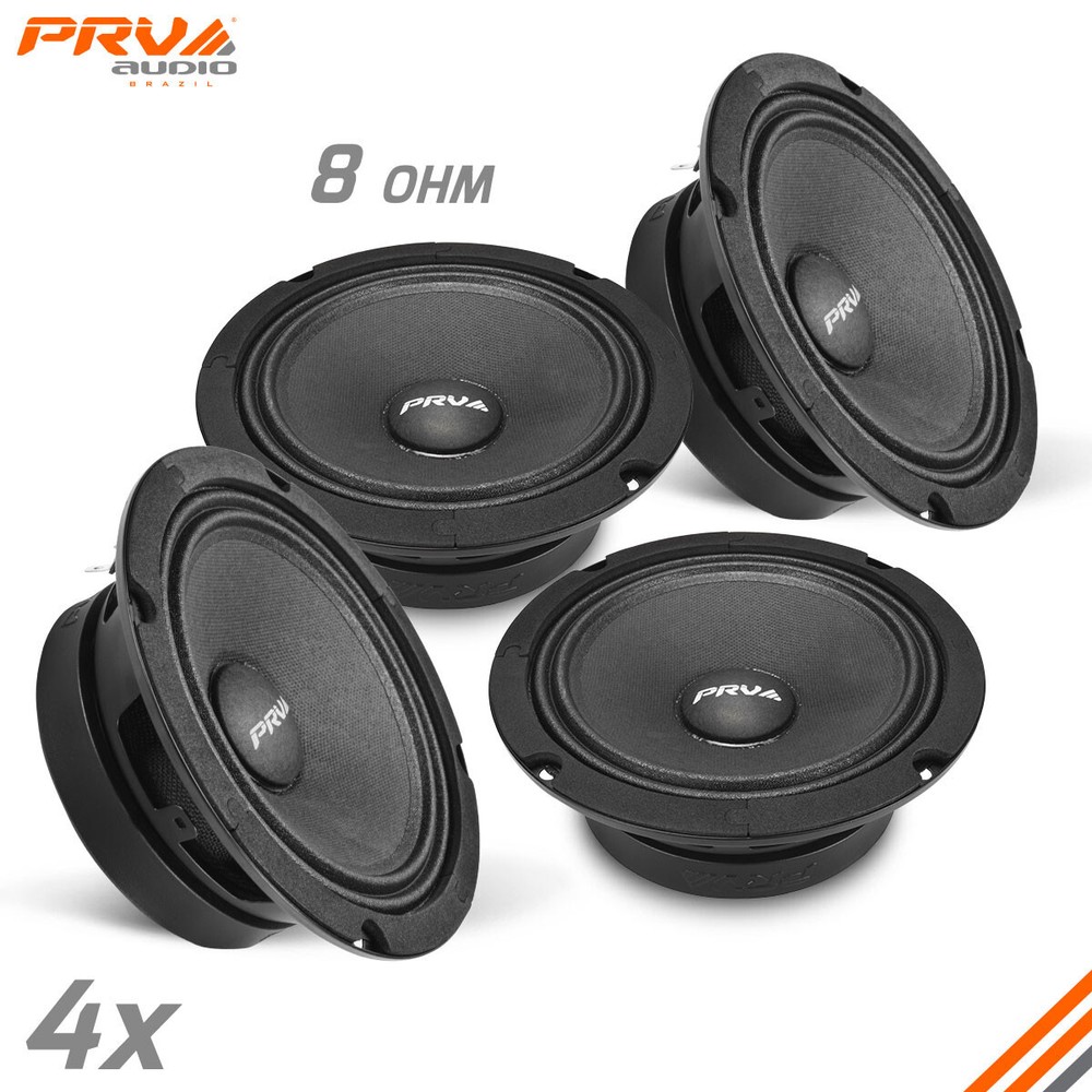 4x PRV Audio 6MR200A Midrange ALTO Car Audio 6.5″ Speakers 8 Ohm 6MR PRO 800W