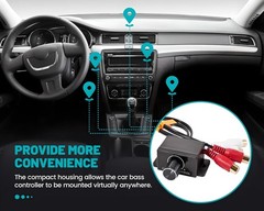 Car Amplifier Remote Bass Level Control Knob Universal Stereo RCA Input Output