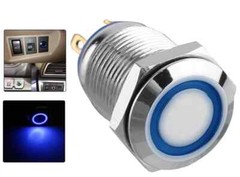 LED Momentary Stainless Steel Push Button Panel Mount Power Switch LOT