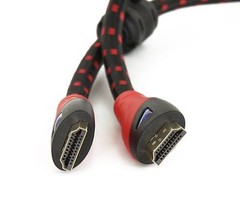 Red Mesh PREMIUM HDMI CABLE Cord For BLURAY 3D DVD PS3 HDTV XBOX LCD HD TV 1080P