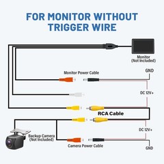EWAY 20ft RCA Video Extension Cable w/Trigger Wire for Connection to Car…