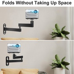 Universal Ceiling Wall Projector Mount 360° Adjustable Foldable Arm Bracket