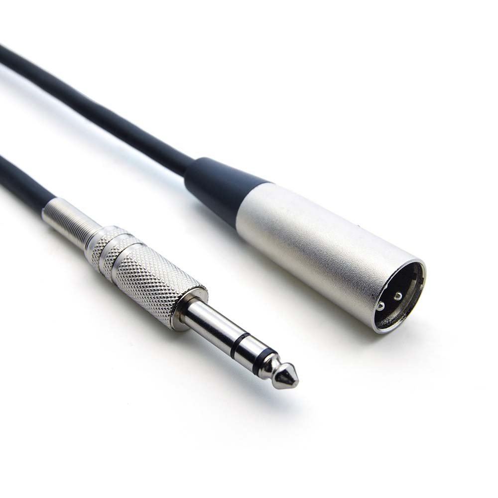 15 Pack of 15Ft XLR 3P Male to 1/4″ TRS (Balanced Audio) Microphone Cable