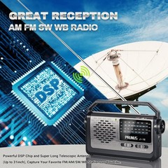 AM FM Portable Radio Battery Operated by 3X D Cell Batteries Or AC Power w/ Be