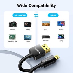 UGREEN Micro HDMI to HDMI Adapter | 4K 60Hz | Bi-Directional Use