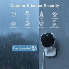 X2 VIMTAG 5G/2.4G 2.5K Cameras for Home Security-Outdoor/Indoor White Black