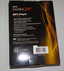 New Ativa Mobil It MP3 Player + video FM radio compatible XP & Vista 2 GB