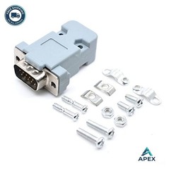 10PCS VGA Male Female DB15 HD15 15 Pin Solder Cup Connectors Kit With Hoods