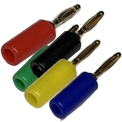 5-Colors 2mm Mini Banana Male Plug Jack Cable Connector 10 Pack