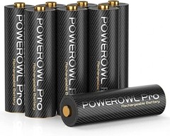 POWEROWL Goldtop Rechargeable AA Batteries PRO, High Capacity 2800mAh, Premium