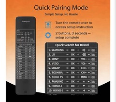 Big Button Universal TV Remote Simple Easy to Use, Works With Major TV Brands