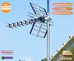 Newest 4K HDTV Antenna VHF UHF 200 Mile Outdoor with Mounting Kit Included