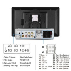 10.4” Android 15.0 Single 1 Din Carplay Rotatable Car Stereo Radio GPS WIFI