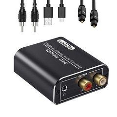 Audio Converter SPDIF Optical/Coaxial to RCA w/USB Power 20Hz-20kHz Range