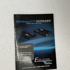 Evolution by Vanco Slim HDBaseT 4K Extender Transmitter & Receiver w/ IR Sensors