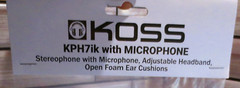 KOSS KPH7iK Headphones with Microphone, In-Line Remote, Adjustable Headband NEW