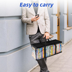 DVD Storage Bags 6 Pack DVD Storage Holder Case Clear PVC Media Holder with Hand