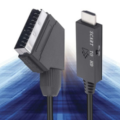 SCART to Hdmi-Compatible Converter Cable 1080P SCART in HDMI Out HD 720P/1080P S