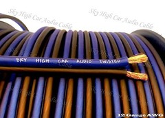 10′ feet TRUE 12 Gauge AWG BL/BK Speaker Wire Car Home Audio ft GA