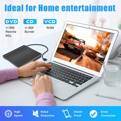 Slim External CD DVD Drive USB 3.0 Disc Player Burner Writer For Mac Laptop PC