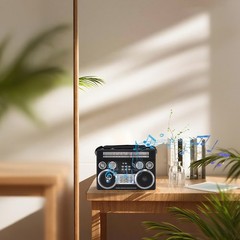 Portable Retro AM/FM/SW 3-Band Radio 4 Colors with Flashlight Bluetooth Boombox