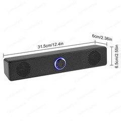 Stereo Bass Sound Computer Speakers 3.5mm USB Wired Soundbar for Desktop Laptop