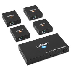 gofanco 1080p 1×4 HDMI Extender Splitter Over CAT5e/6/7 Cable – Up to 165ft