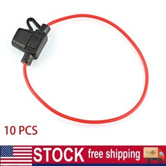 10 PACKS 10 GAUGE ATC FUSE HOLDER IN-LINE AWG WIRE COPPER 12 VOLT POWER BLADE