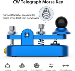 Mini Morse Radio Key Double Paddle with Aluminum Body