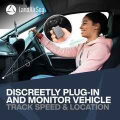 LandAirSea Sync GPS Tracker – 8.95 W: 1.7 in. D: 2.2 H: 1.0 in., Black