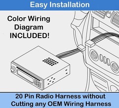 New Wire Harness for BOSS BV800ACP Car Radio 20 Pin Replacement Part