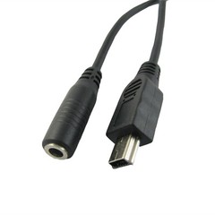 DC Power 3.5 x1.35mm Female Jack to Mini USB 5 Pin Male Plug Adapter Cable 20cm