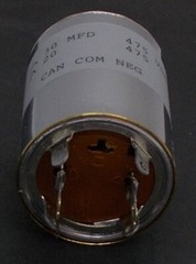 30-20uF @ 475vdc 2-section 1.5-in.dia. Electrolytic Can Capacitor