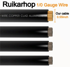 40FT 1/0 Gauge CCA Battery Cable w/ 20 Lugs & Heat Shrink for Amp Solar DC