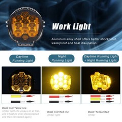 4PCS 7 inch LED Work Light Car Pods Spot Flood Combo Fog Lamp Offroad Driving