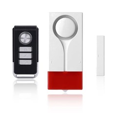 Car Anti-Theft Alarm 108dB Vibration Sensor with Remote Control Black