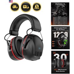 Bluetooth 6.0 Hearing Protection Headphones with 120H Working Time, 30dB SNR,…