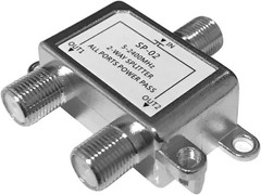 Coaxial Cable Splitter 2 Way, Coax Support 5-2400MHz, Digital Silver