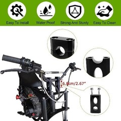 7/8″ Handlebar Risers – 7/8″ 22 mm Handlebar Mount Clamp Risers f Color: Black
